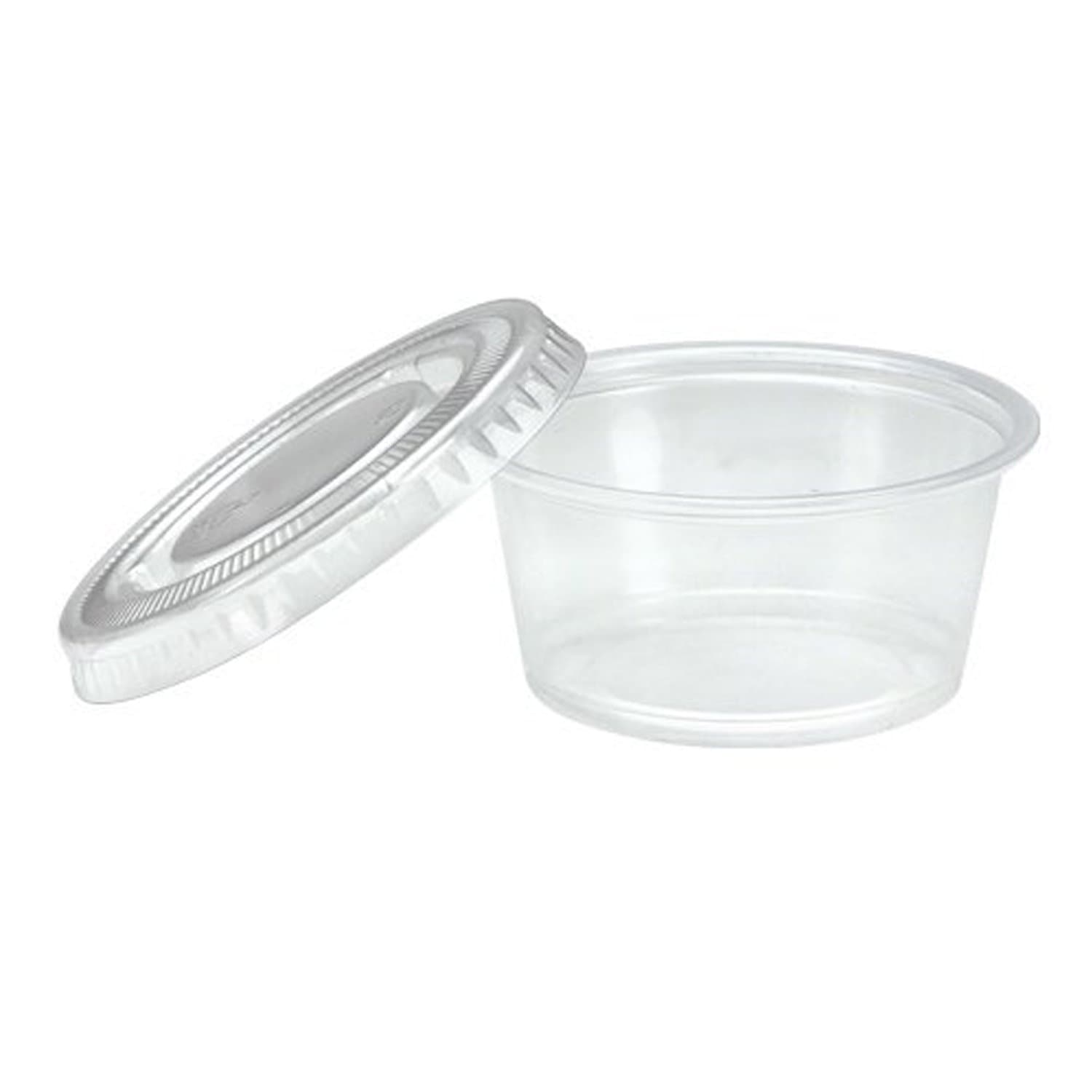 2oz Portion Cups with Lids Clear Plastic
