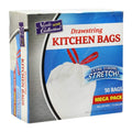 13 Gallon Tall Kitchen Drawstring Extra heavy white Trash Bags