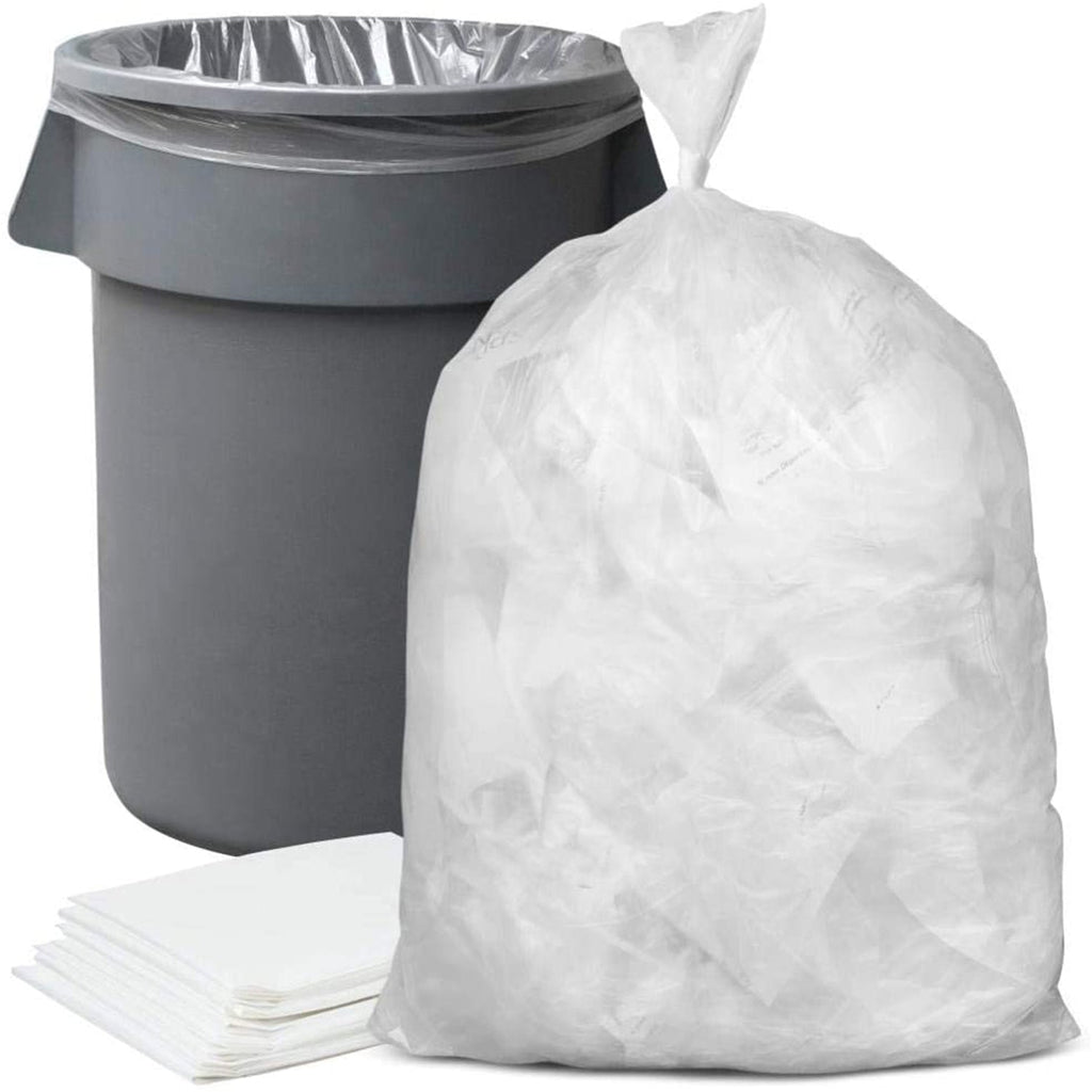 30 Gallon plastic Clear Trash Bags