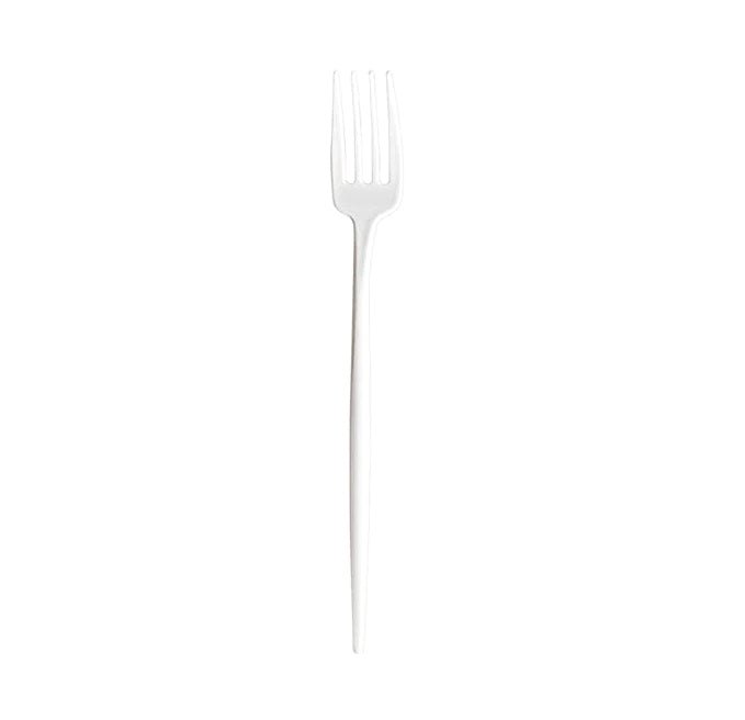 Novelty Cutlery Dinner Salad Fork White Plastic