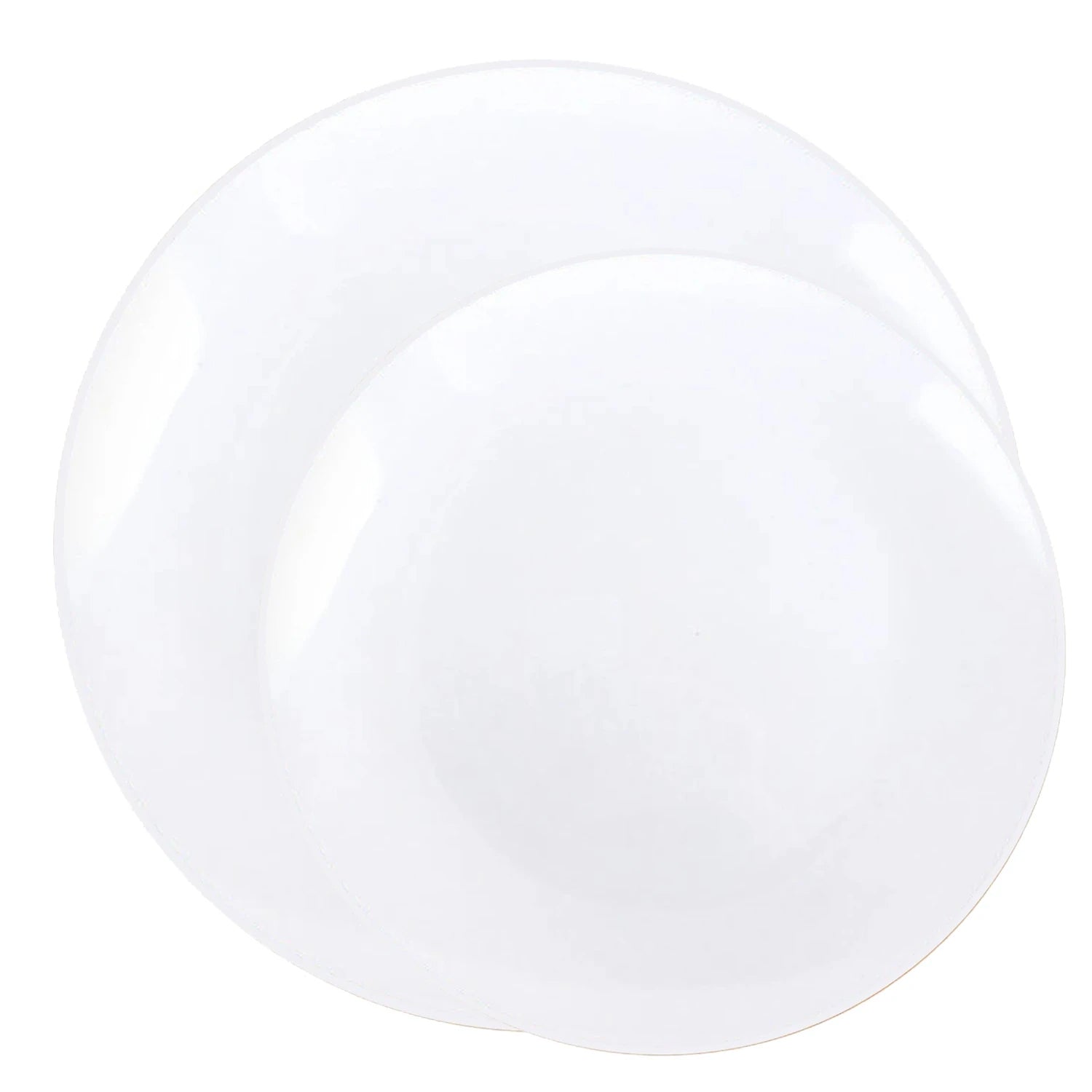 White Plastic Dinnerware Set- Value Pack-Organic