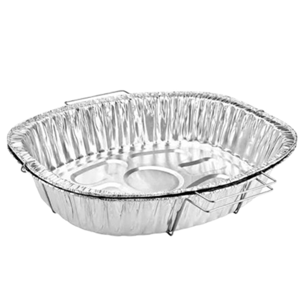 Oval 17.75 X 17X3.25 in.Turkey Roaster Handle Disposable Aluminum