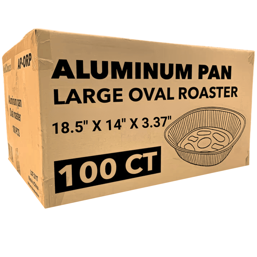 *WHOLESALE* Large Oval Turkey Roaster Pans Aluminum Disposable 100/case