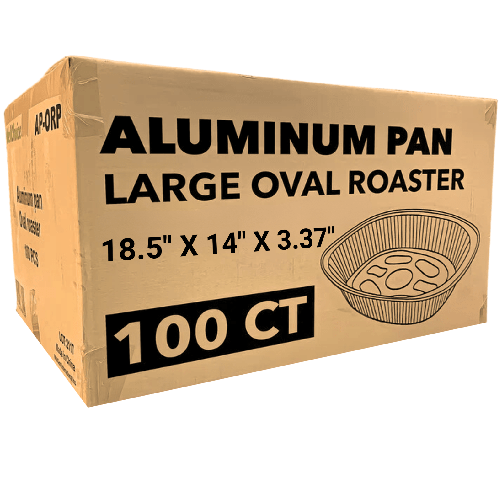 *WHOLESALE* Large Oval Turkey Roaster Pans Aluminum Disposable 100/case