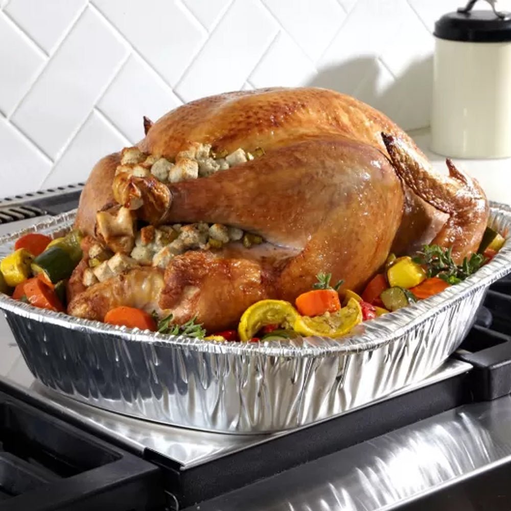Oval Large Turkey Pan Heavy Weight Disposable Aluminum