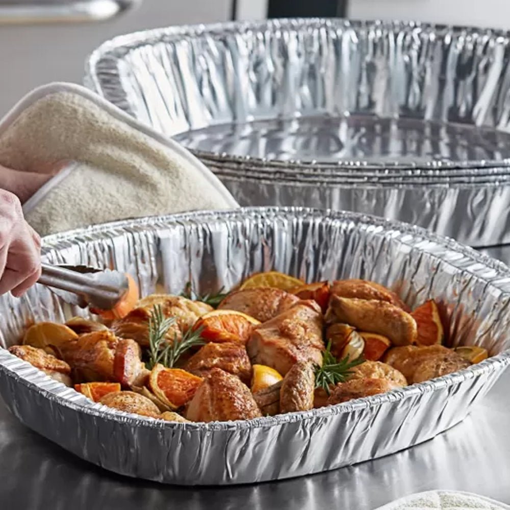 Oval Large Turkey Pan Heavy Weight Disposable Aluminum