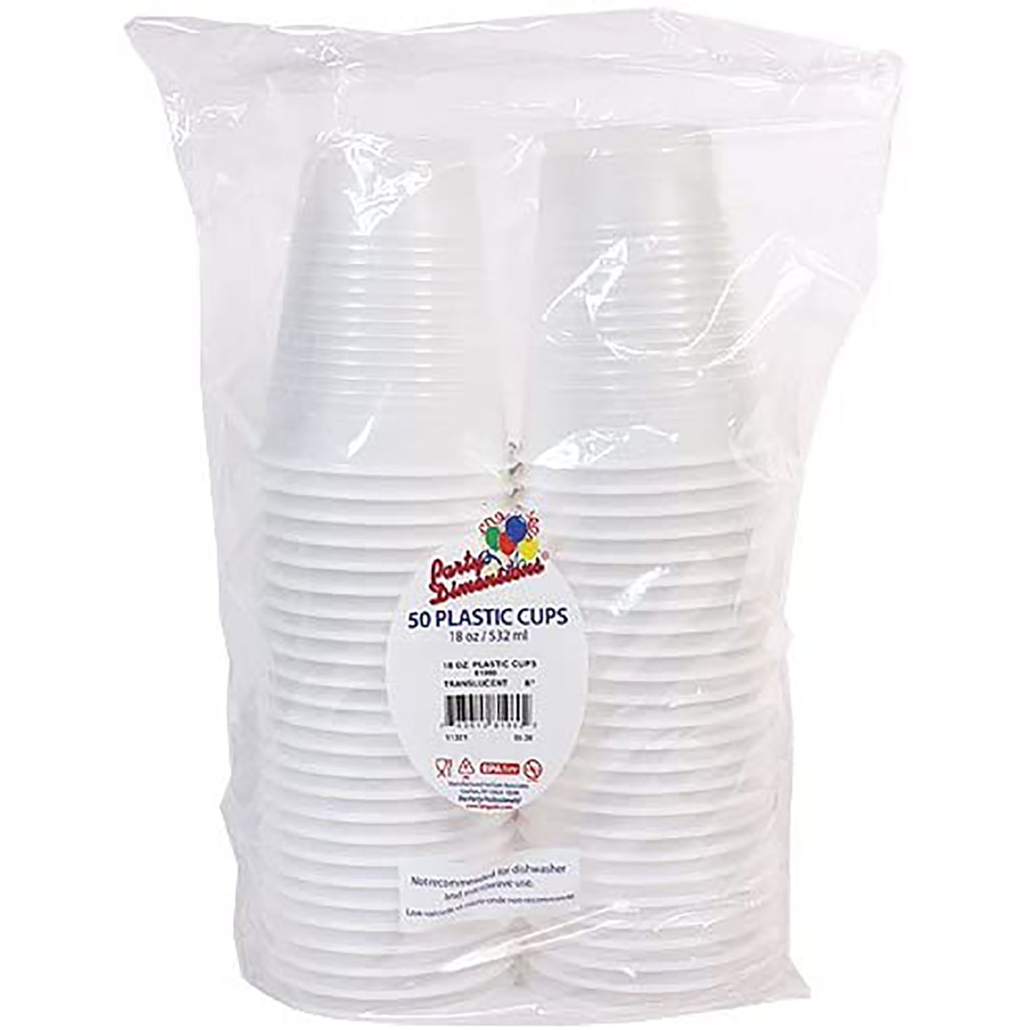 18oz Translucent Plastic Cup - Beverage Cups