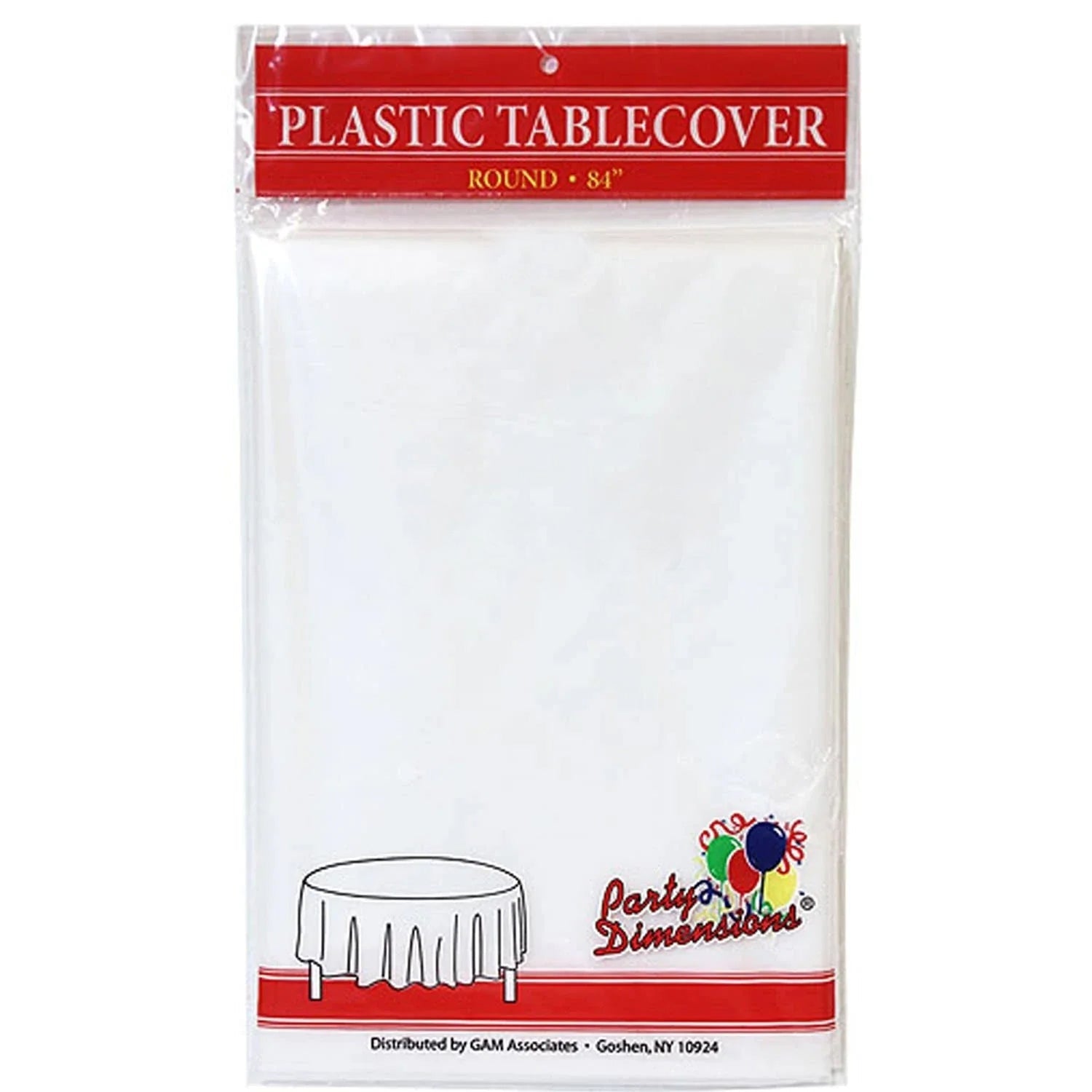 84'' Clear Round TableCloth Plastic Disposable