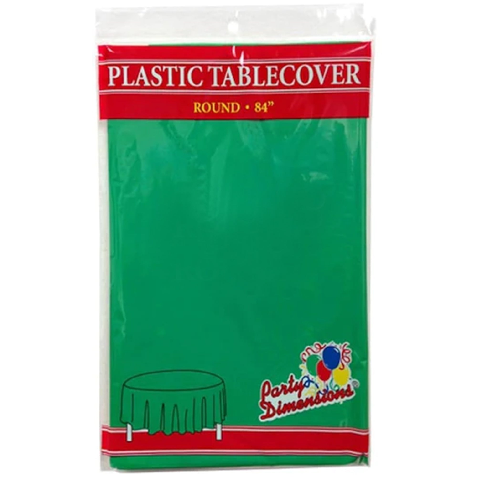 84'' Green Round TableCloth Plastic Disposable