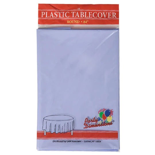 84'' Lavender Round TableCloth Plastic Disposable