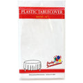 84'' White  Round TableCloth Plastic Disposable