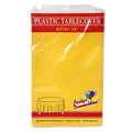 84'' Sunshine Yellow Round TableCloth Plastic Disposable