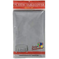 84''  Silver Round TableCloth Plastic Disposable