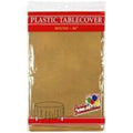84'' Gold  Round TableCloth Plastic Disposable