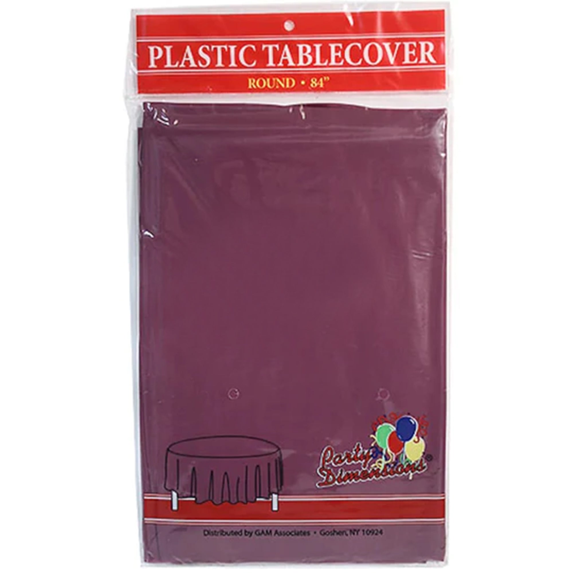 84'' Berry Round TableCloth Plastic Disposable