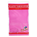84'' Hot Pink Round TableCloth Plastic Disposable