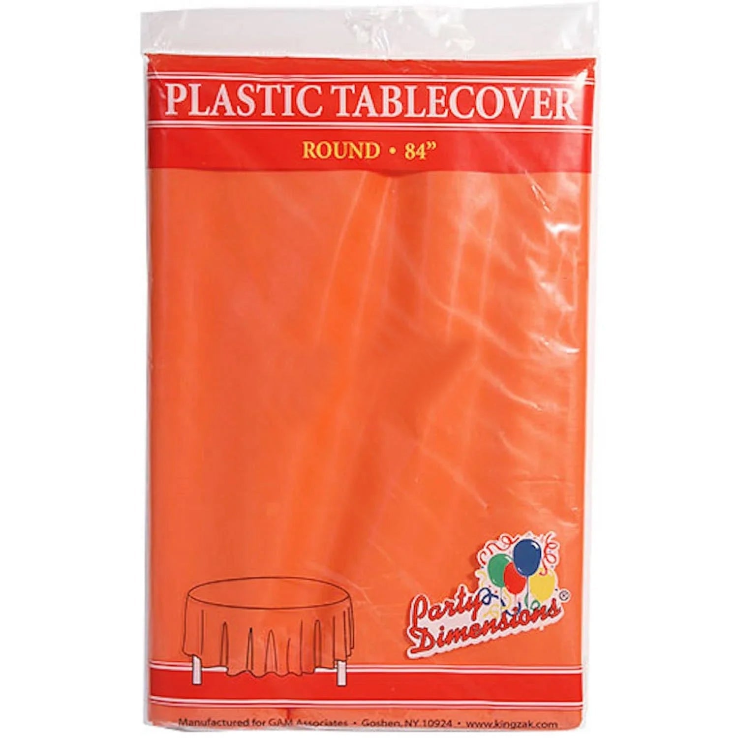 84" Orange Round Tablecloth – Vibrant & Waterproof
