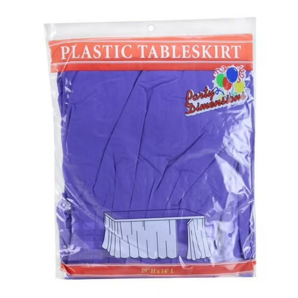 29''X14'' Purple Plastic Table skirt 1 Pack