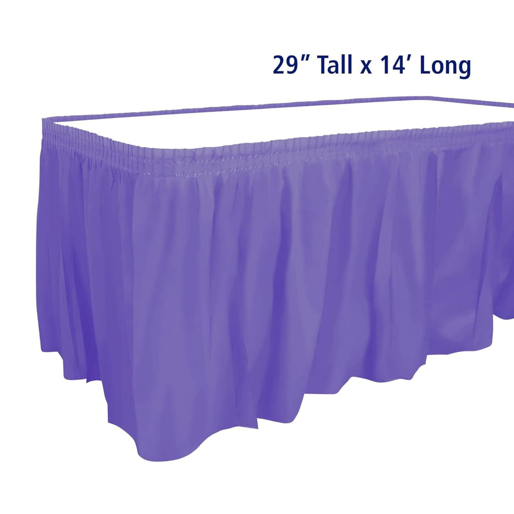 29''X14'' Purple Plastic Table skirt 1 Pack