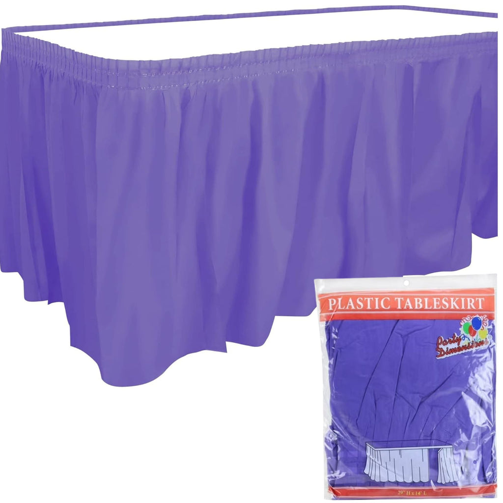 29''X14'' Purple Plastic Table skirt 1 Pack