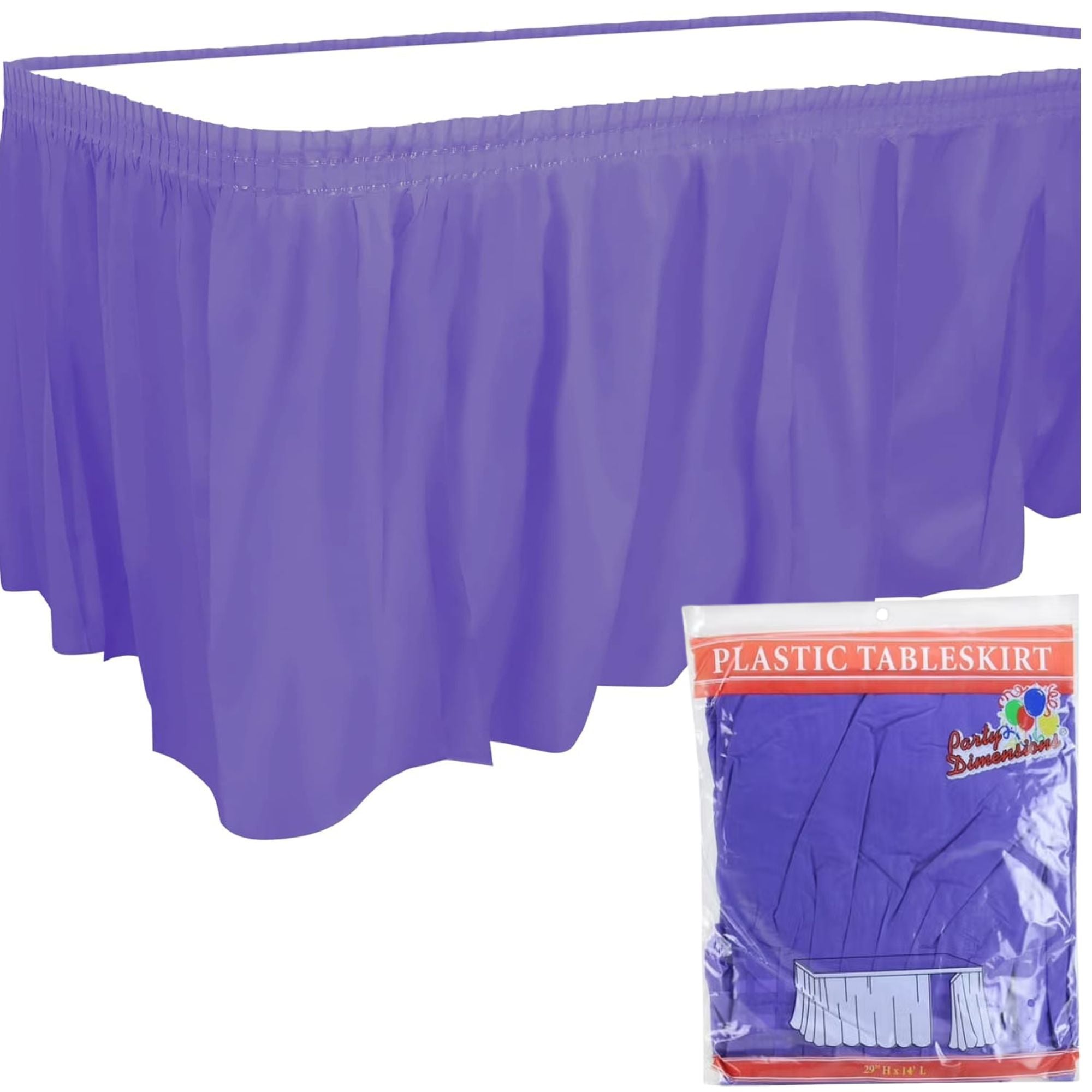 29''X14'' Purple Plastic Table skirt 1 Pack