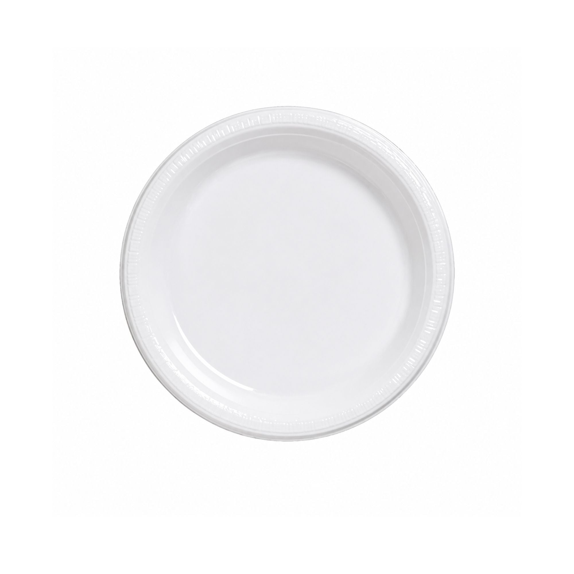 7" White Plates Plastic Disposable