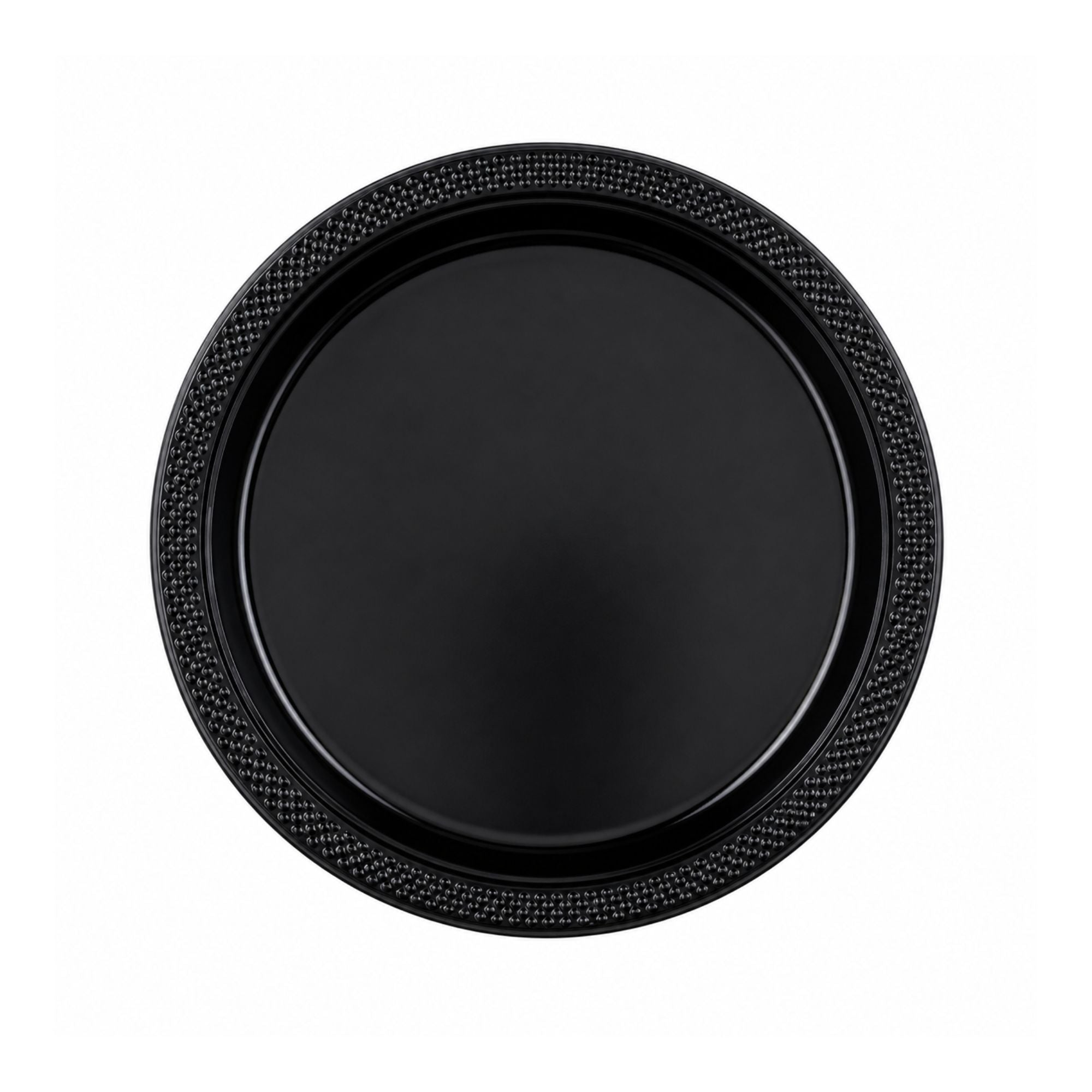 9" Plastic Black Plate Disposable Plastic