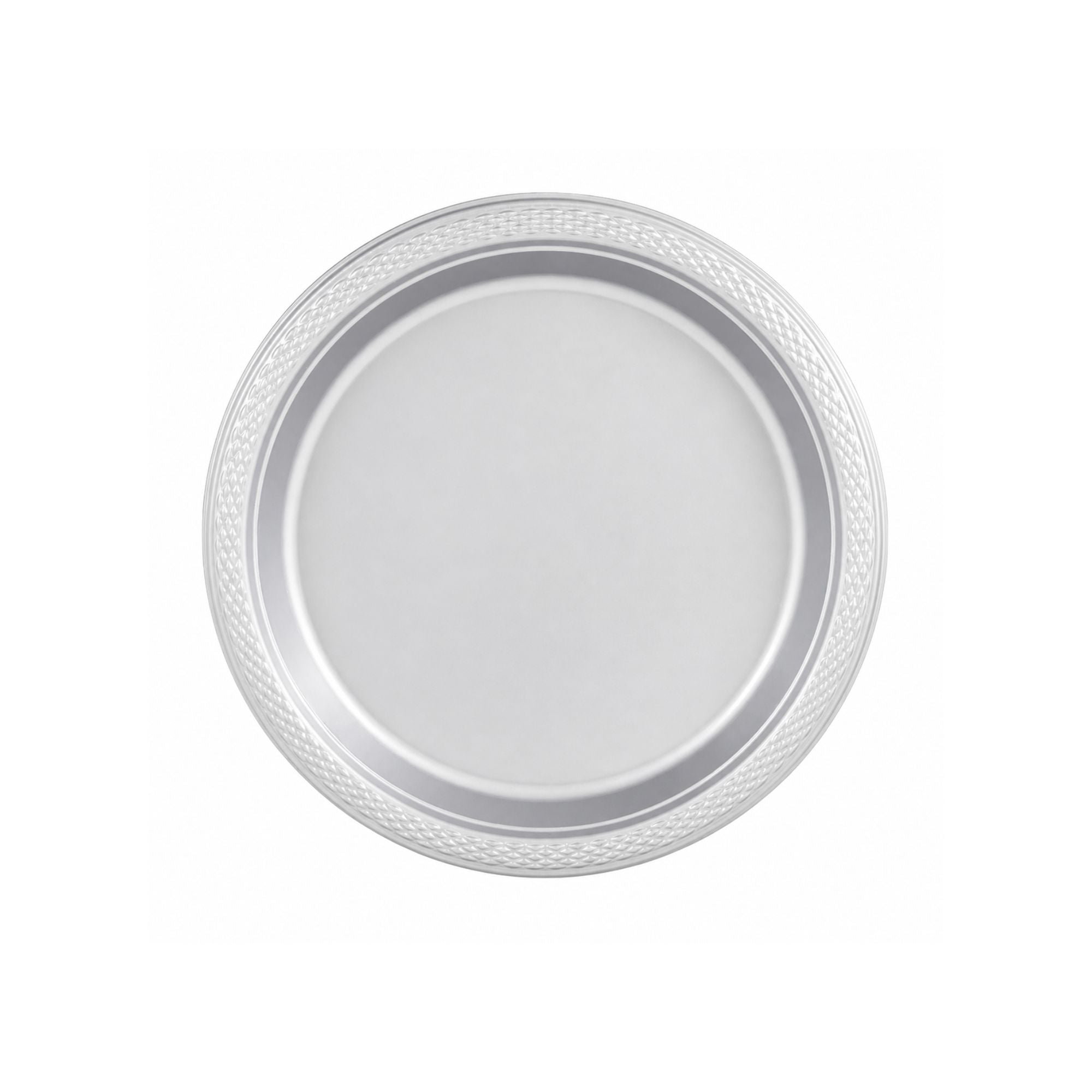 7" Silver Plastic Plate DisposableDurable