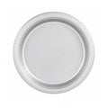 9" Silver Plastic Plate Disposable  Durable