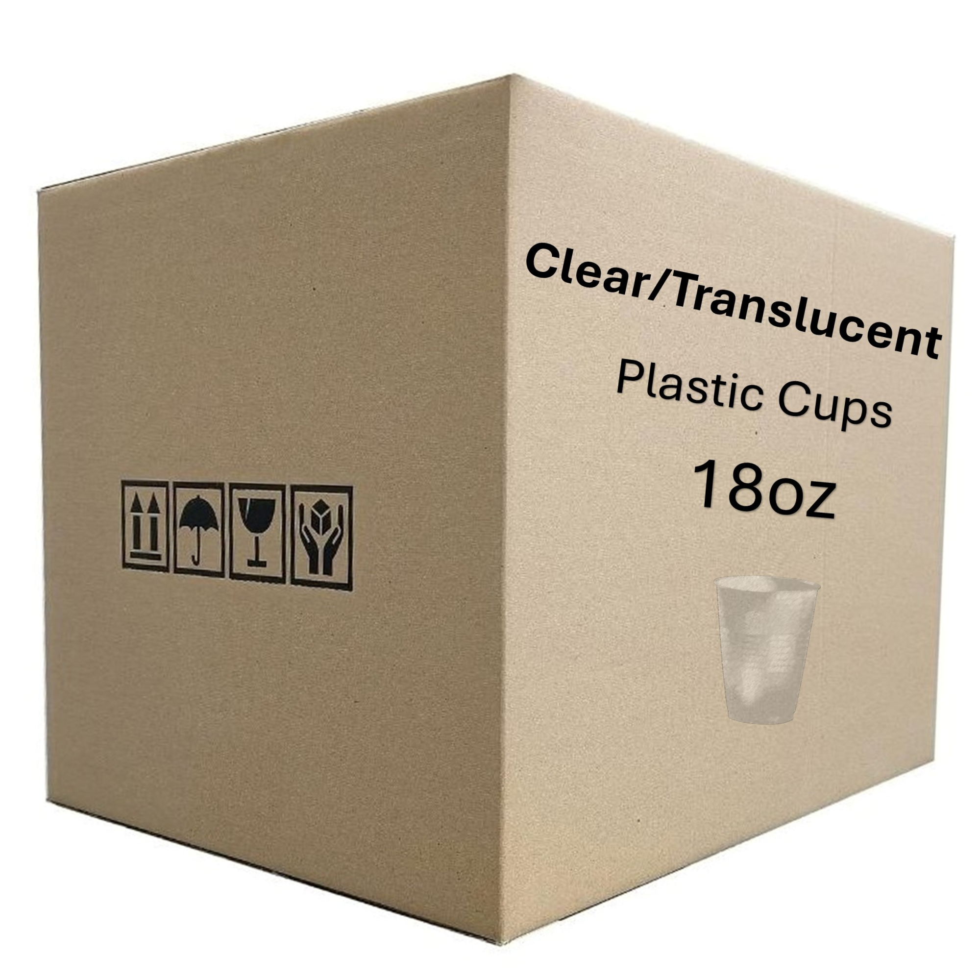 *WHOLESALE * 18oz Clear Plastic Cup 1000/Case
