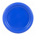 9" Plastic Blue Plate Disposable Plastic