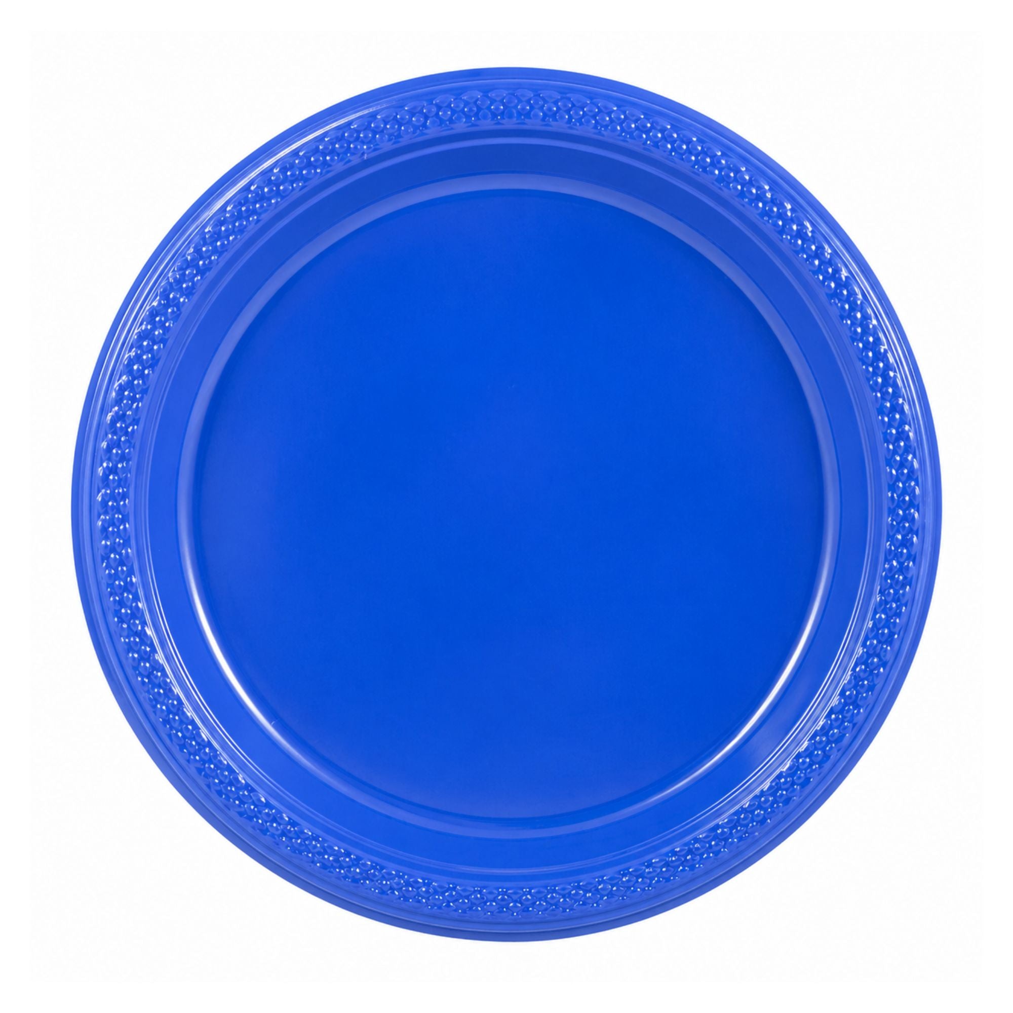 9" Plastic Blue Plate Disposable Plastic