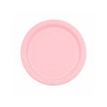 7" Pink Plastic Plate Disposable Durable