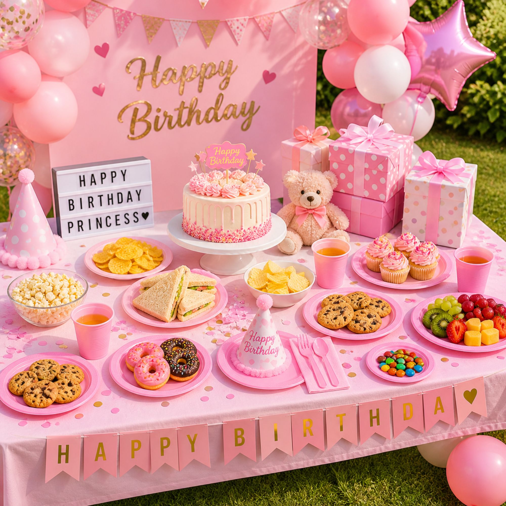 *BUY BULK* 9" Plastic Pink Plates Disposable