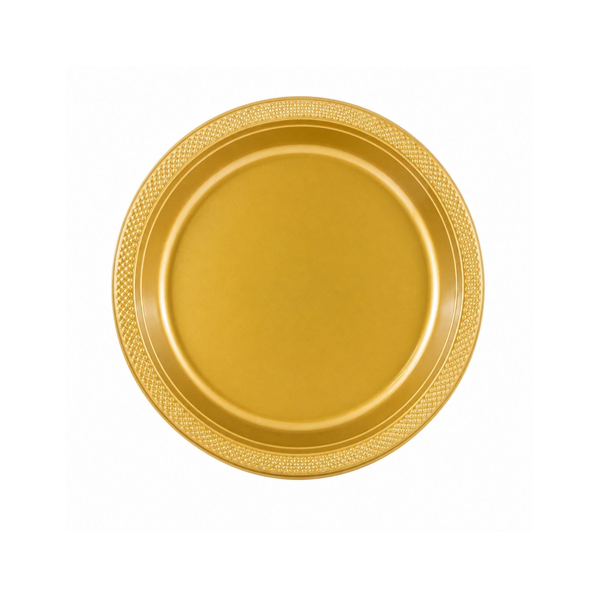7" Gold Plastic Plate Disposable