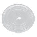 Clear PET Flat Lids with Straw Slot for 12, 16, & 24 oz for PET Cups Plastic