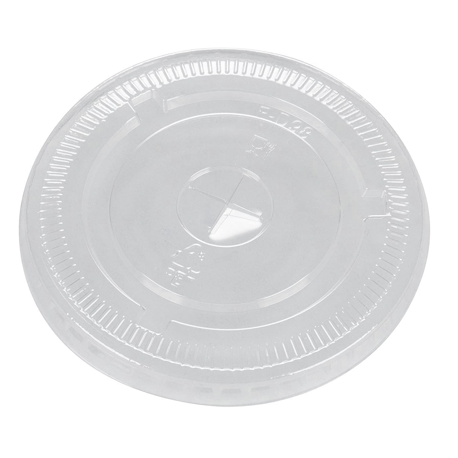 Clear PET Flat Lids with Straw Slot for 12, 16, & 24 oz for PET Cups Plastic