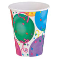 9oz Hot & Cold Paper Cups Birthday-Party Healy's Balloons 12 pack