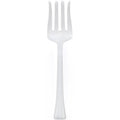 12" White Salad Heavy Weight Serving Fork Plastic