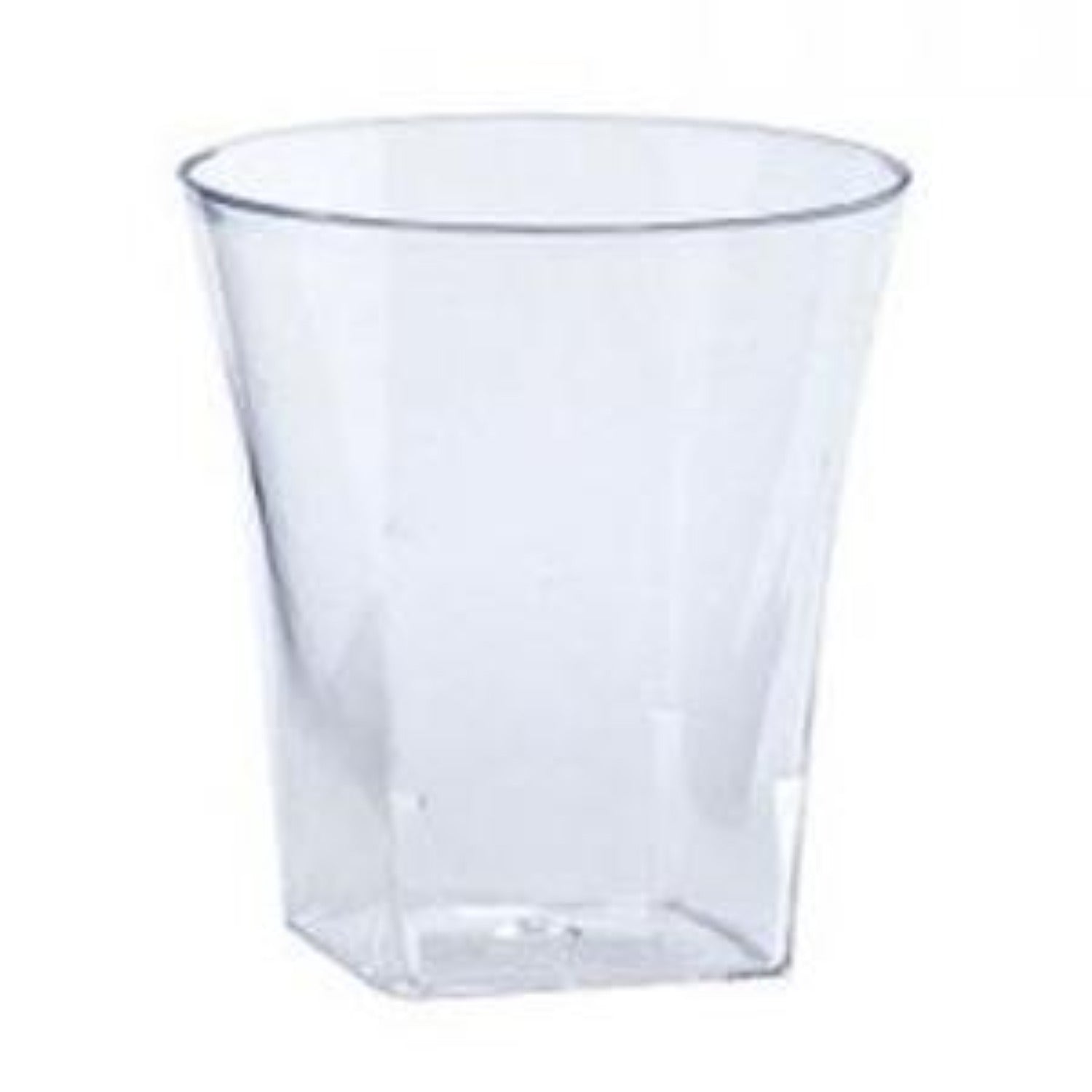 2oz Shot Cups Tumbler Clear Square Plastic   Heavy Weight