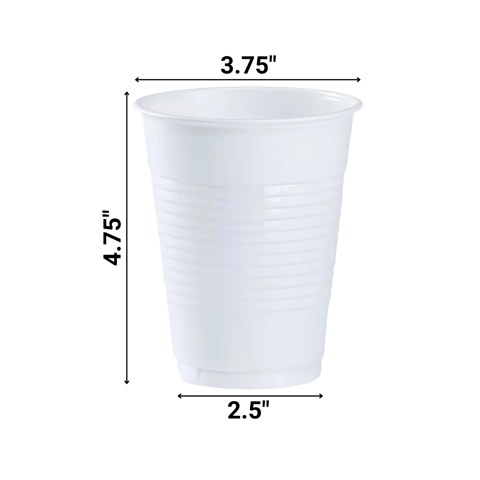 18oz White  Plastic Cup