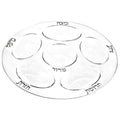Seder Plate White & Silver Plastic Platter Extra Strong Quality