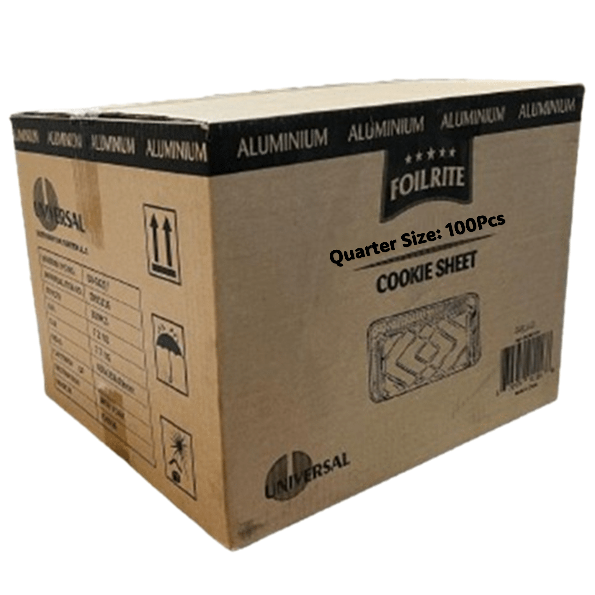 *WHOLESALE* Small Quarter 1/4 Cake/ Cookie Sheet Disposable Aluminum Case100/ Case