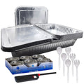 28 Piece Buffet Serving Kit Disposable Aluminum Refill Chafing: (No Racks)