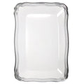 Aristocrat 13”x9” White & Silver Rectangle Serving Trays Plastic 2 Pack Serverware Decorline 2 Pieces