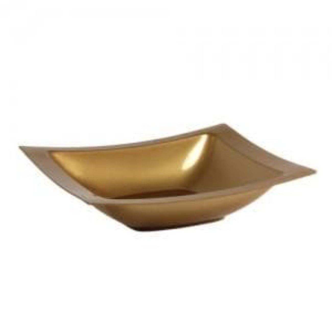 5oz Rectangular Dessert Bowls Gold Plastic