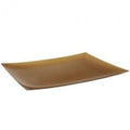 11.75" Gold Rectangular Entree Plates Plastic