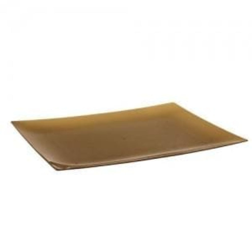 9'' Gold Rectangular Salad Plates Plastic