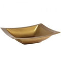 12oz Rectangular Soup Bowls Gold Plastic