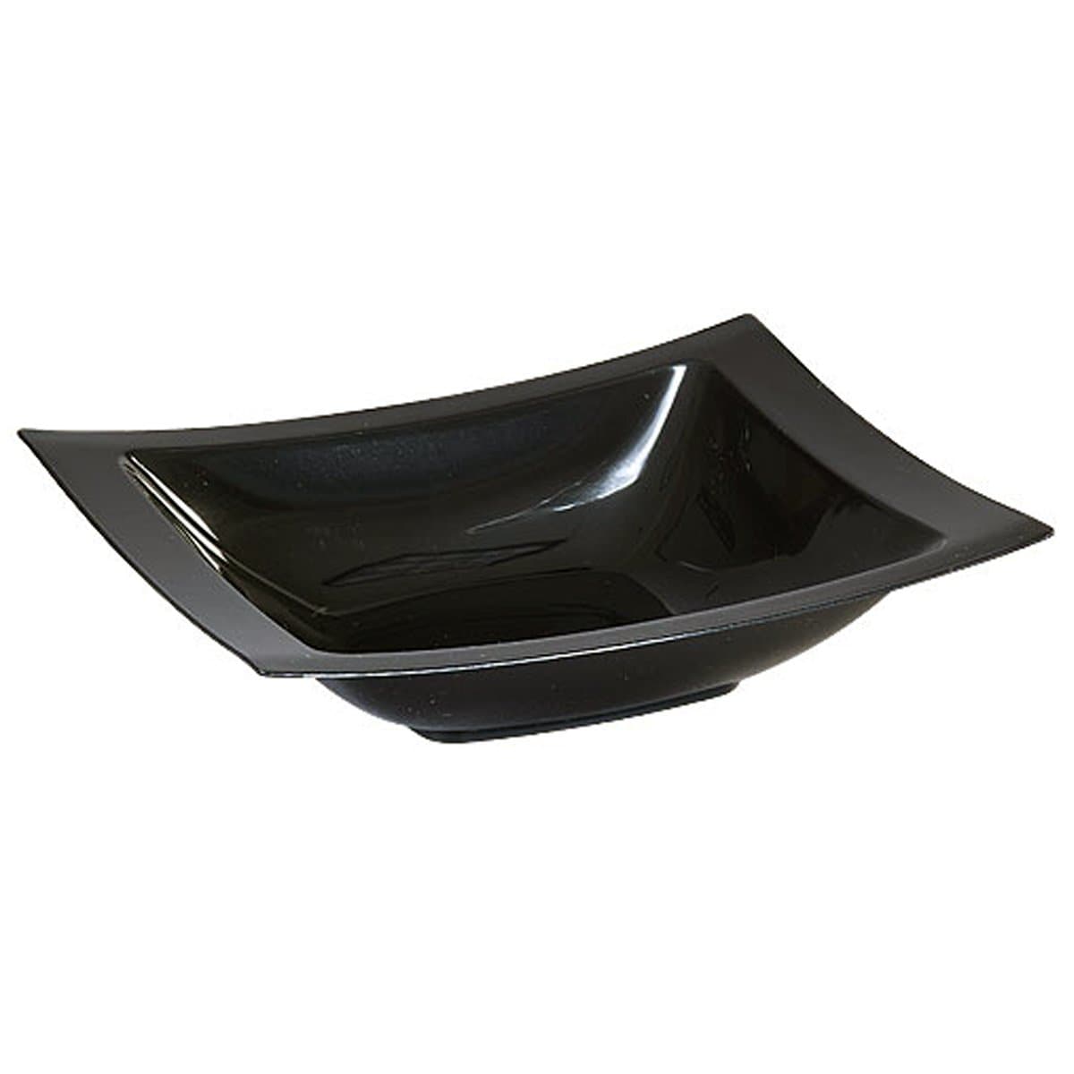 5oz Rectangular Dessert Bowls Black Plastic